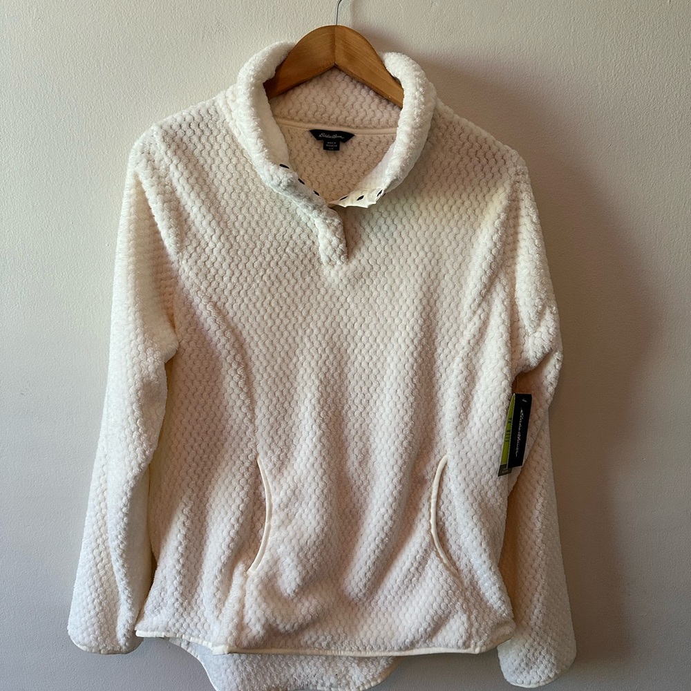 NWT Eddie Bauer 1/4 Button Fleece Jacket